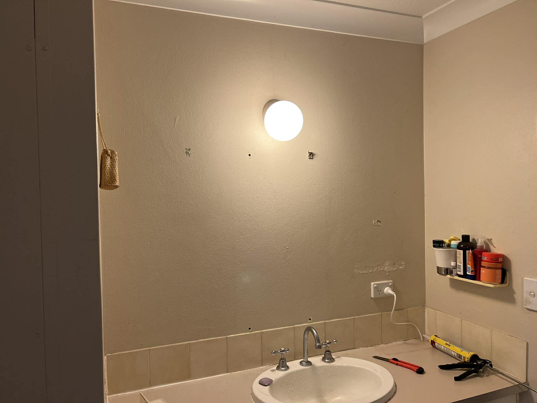 Before: original shower